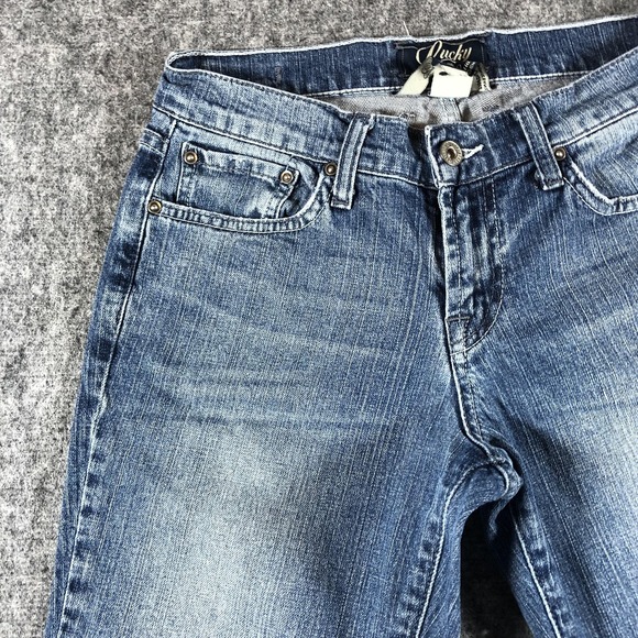 Lucky Brand Classic Rider Crop Jeans Womens 6/28 Blue Medium Wash Denim Stretch - Picture 11 of 16